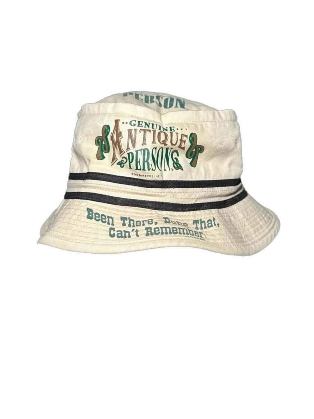 Vintage 1993 Laid Back Genuine Antique Person Bucket Hat Been There Done That Ca
